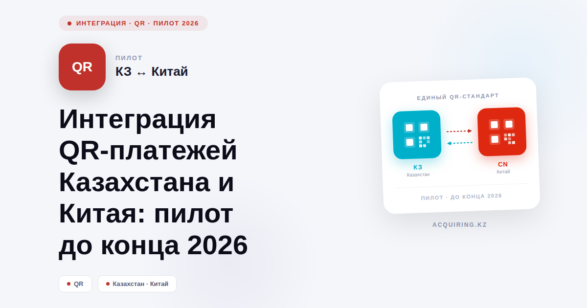 Интеграция QR-платежей Казахстана и Китая: пилот до конца 2026 года